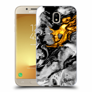 Picasee Samsung Galaxy J5 2017 J530F Hülle - Schwarzes Silikon - Black Gold 2