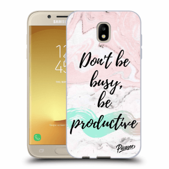 Picasee Samsung Galaxy J5 2017 J530F Hülle - Transparentes Silikon - Don't be busy, be productive