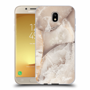 Picasee Samsung Galaxy J5 2017 J530F Hülle - Schwarzes Silikon - Cream marble