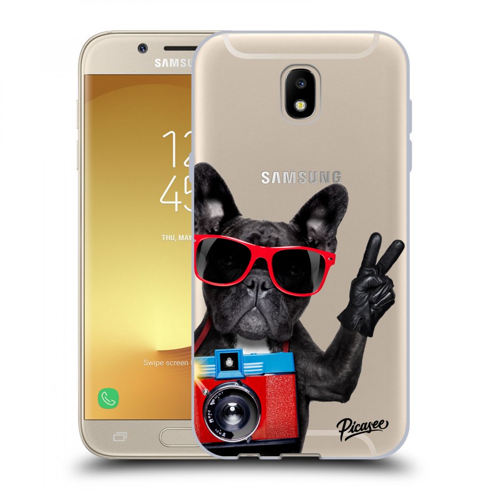 Picasee Samsung Galaxy J5 2017 J530F Hülle - Transparentes Silikon - French Bulldog