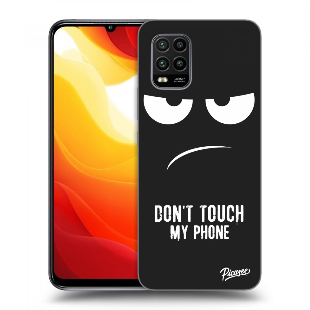 Picasee Xiaomi Mi 10 Lite Hülle - Schwarzes Silikon - Don't Touch My Phone