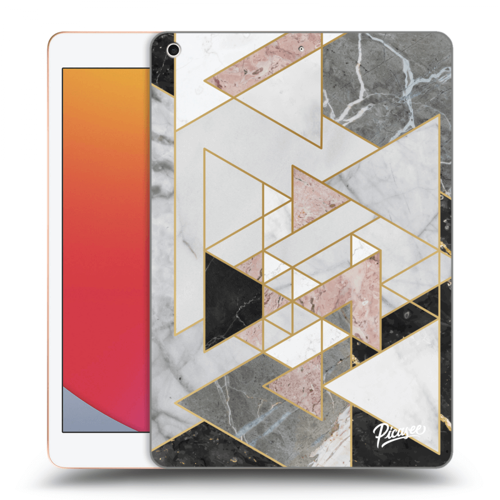 Picasee transparente Silikonhülle für Apple iPad 10.2" 2020 (8. gen) - Light geometry