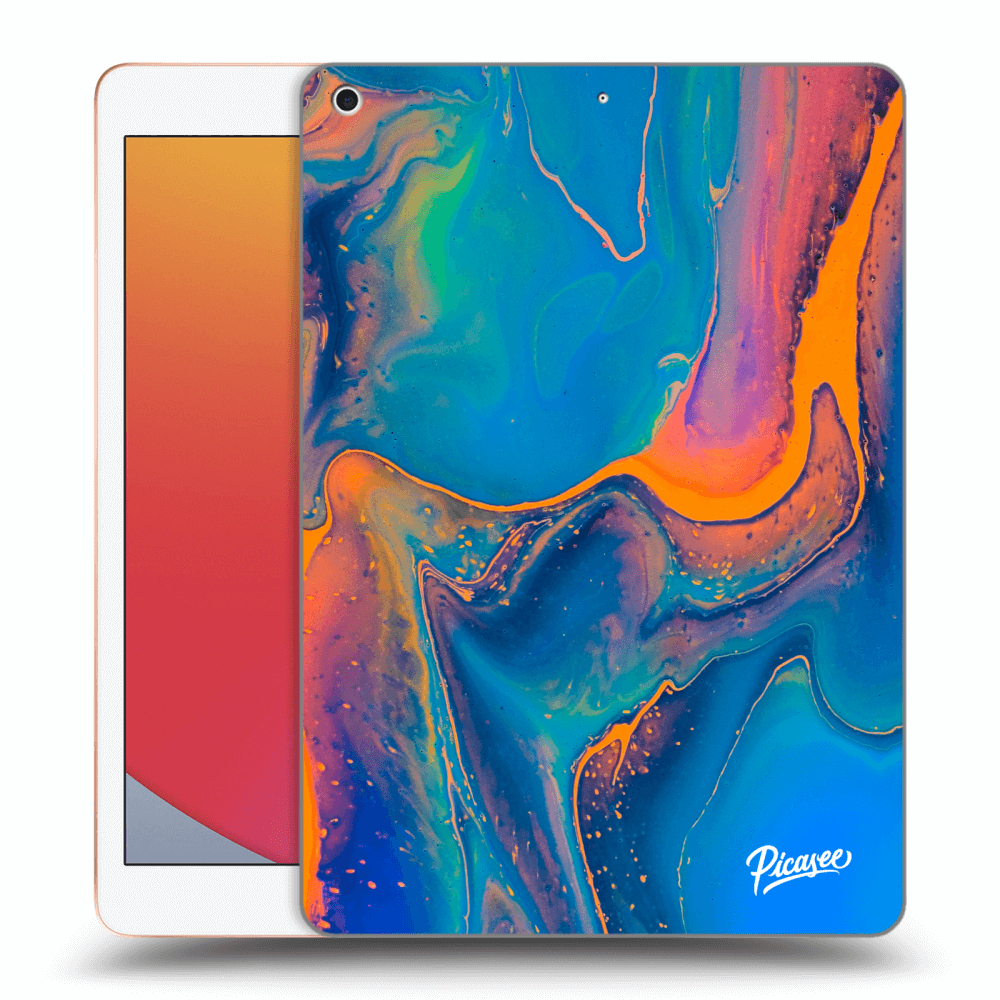 Picasee transparente Silikonhülle für Apple iPad 10.2" 2020 (8. gen) - Rainbow