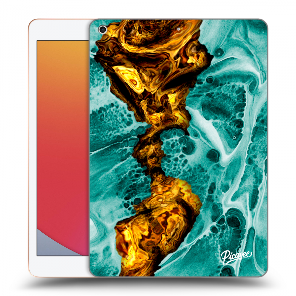 Picasee transparente Silikonhülle für Apple iPad 10.2" 2020 (8. gen) - Goldsky