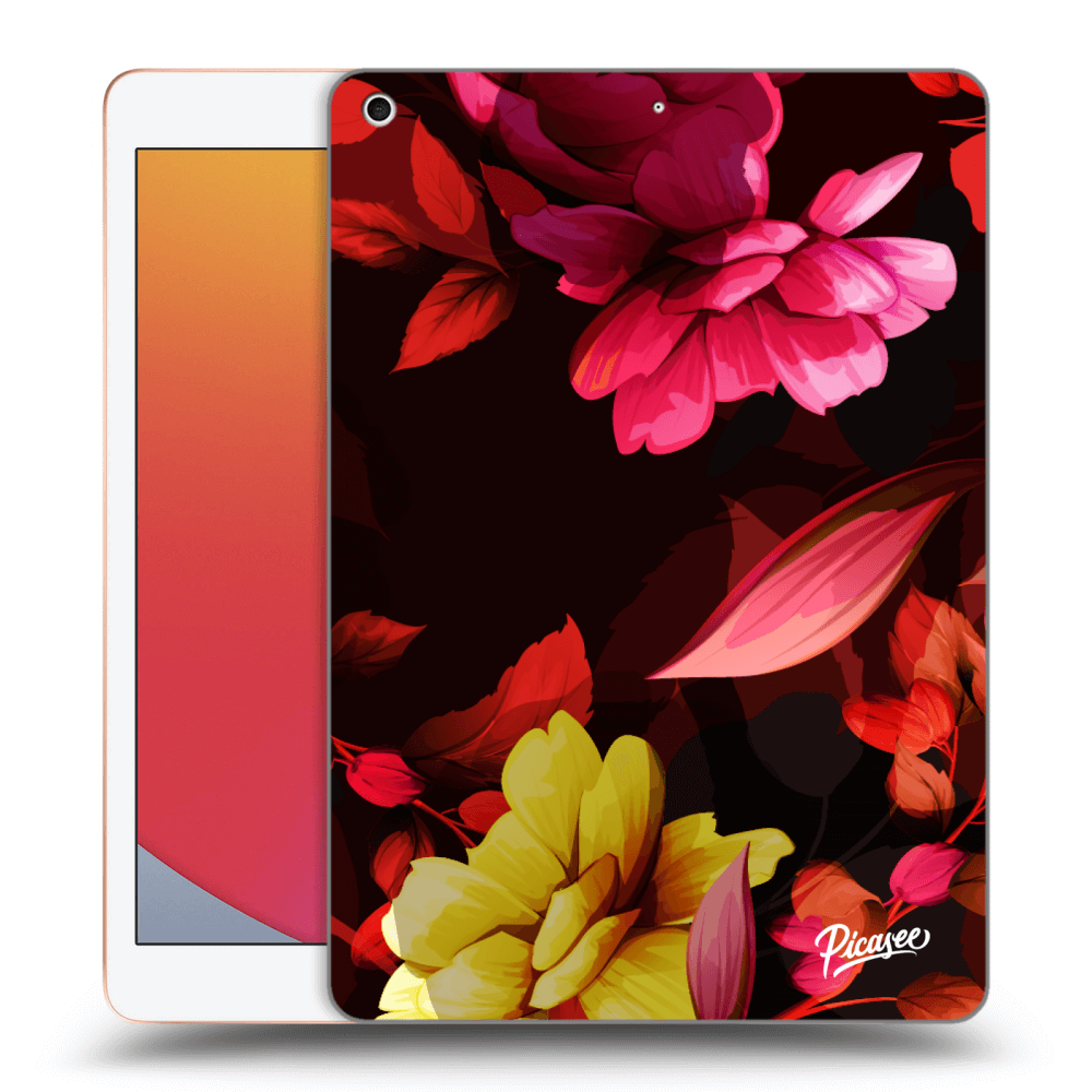 Picasee transparente Silikonhülle für Apple iPad 10.2" 2020 (8. gen) - Dark Peonny