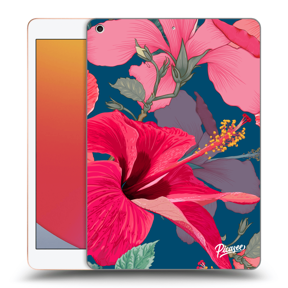Picasee transparente Silikonhülle für Apple iPad 10.2" 2020 (8. gen) - Hibiscus