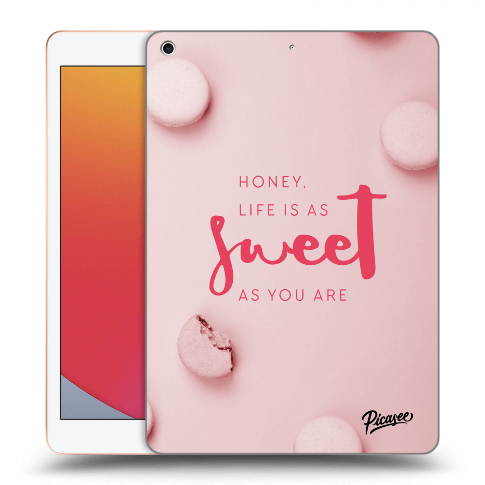 Picasee transparente Silikonhülle für Apple iPad 10.2" 2020 (8. gen) - Life is as sweet as you are