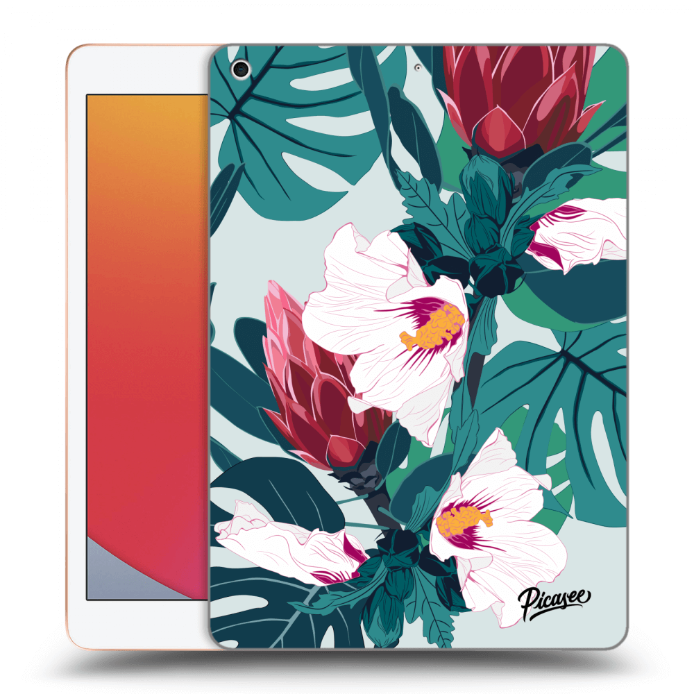 Picasee transparente Silikonhülle für Apple iPad 10.2" 2020 (8. gen) - Rhododendron