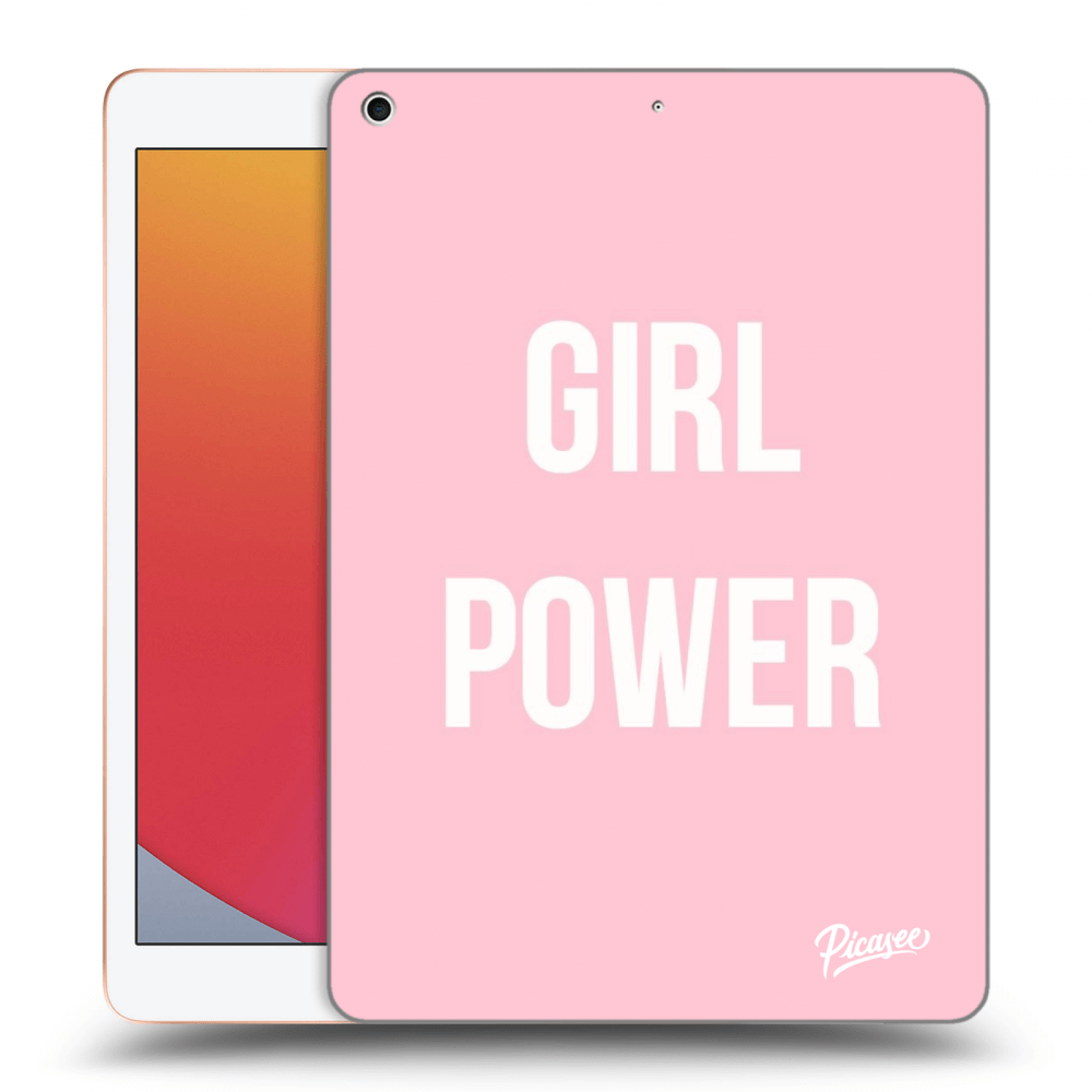Picasee Schwarze Silikonhülle für Apple iPad 10.2" 2020 (8. gen) - Girl power