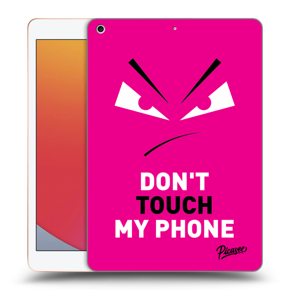 Picasee transparente Silikonhülle für Apple iPad 10.2" 2020 (8. gen) - Evil Eye - Pink