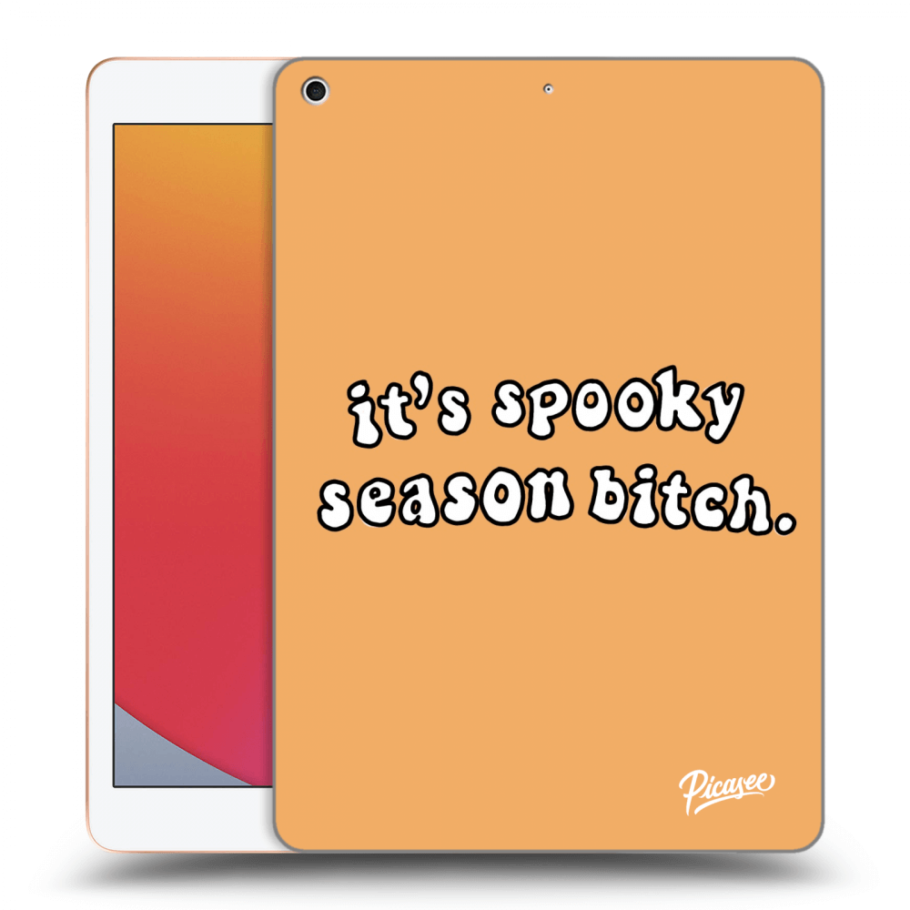 Picasee Schwarze Silikonhülle für Apple iPad 10.2" 2020 (8. gen) - Spooky season