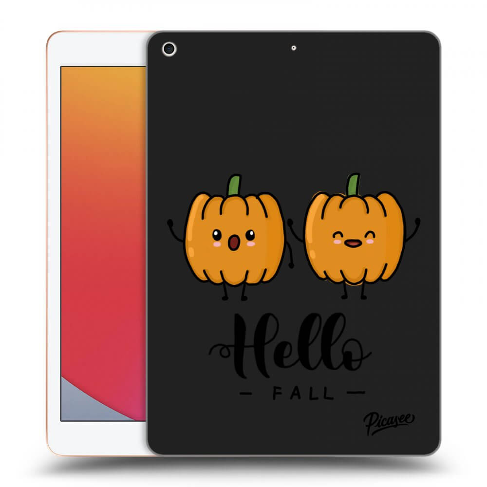 Picasee Schwarze Silikonhülle für Apple iPad 10.2" 2020 (8. gen) - Hallo Fall