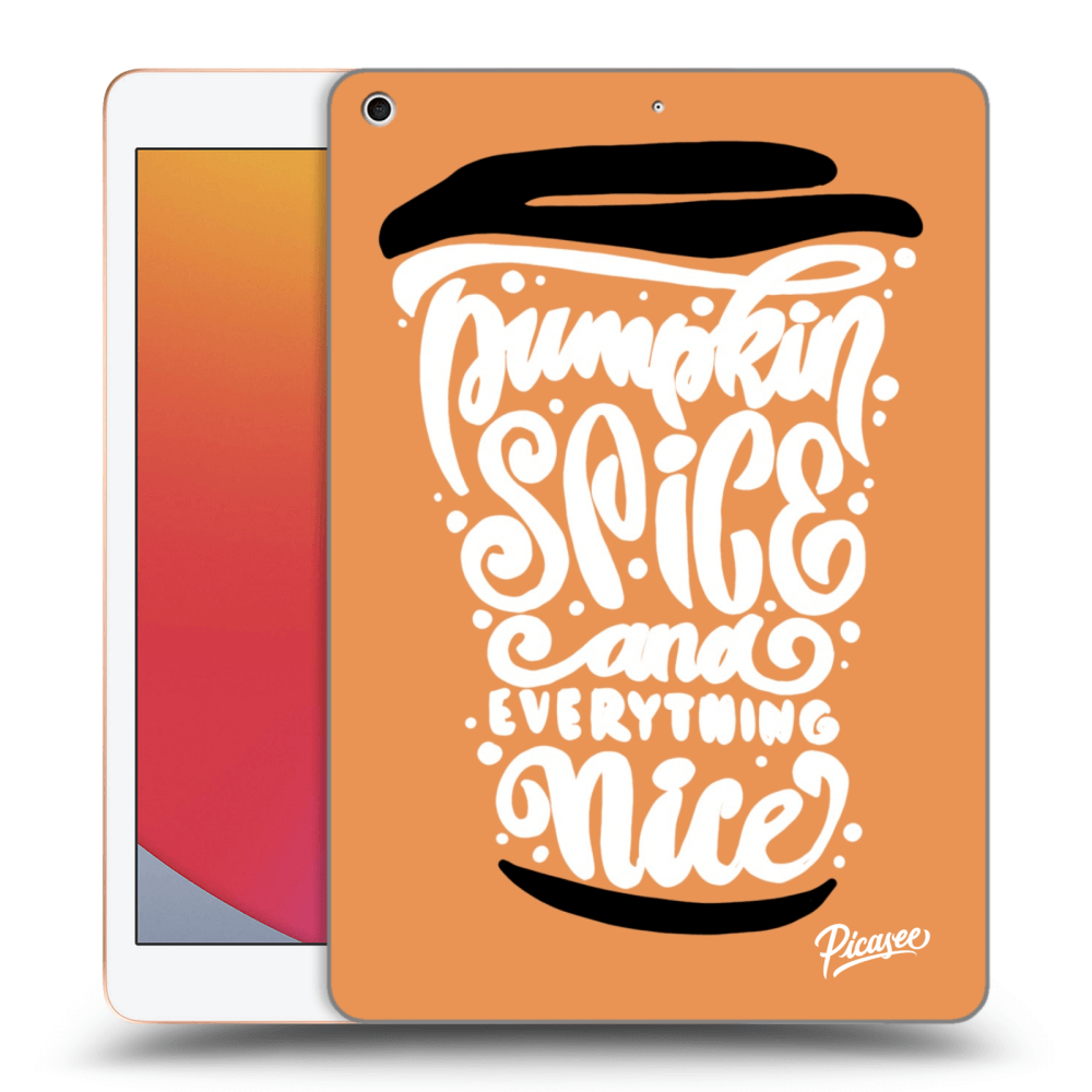Picasee Schwarze Silikonhülle für Apple iPad 10.2" 2020 (8. gen) - Pumpkin coffee