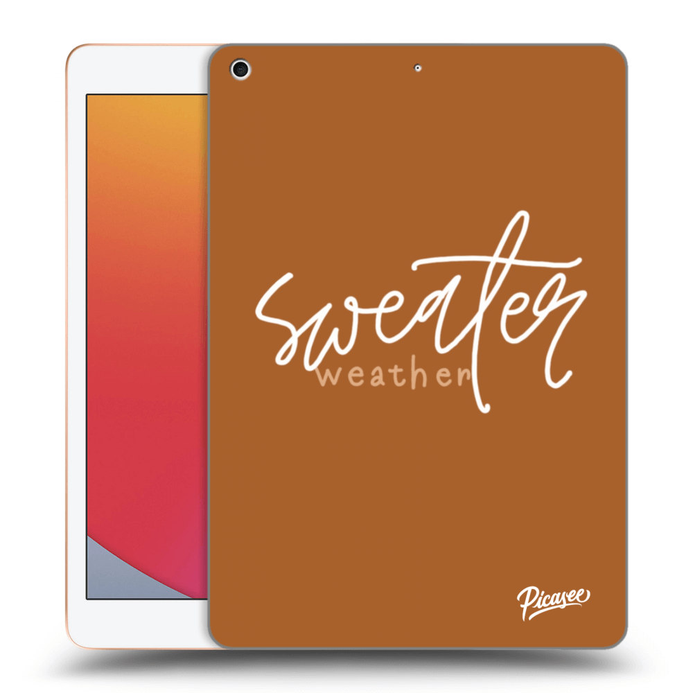 Picasee transparente Silikonhülle für Apple iPad 10.2" 2020 (8. gen) - Sweater weather