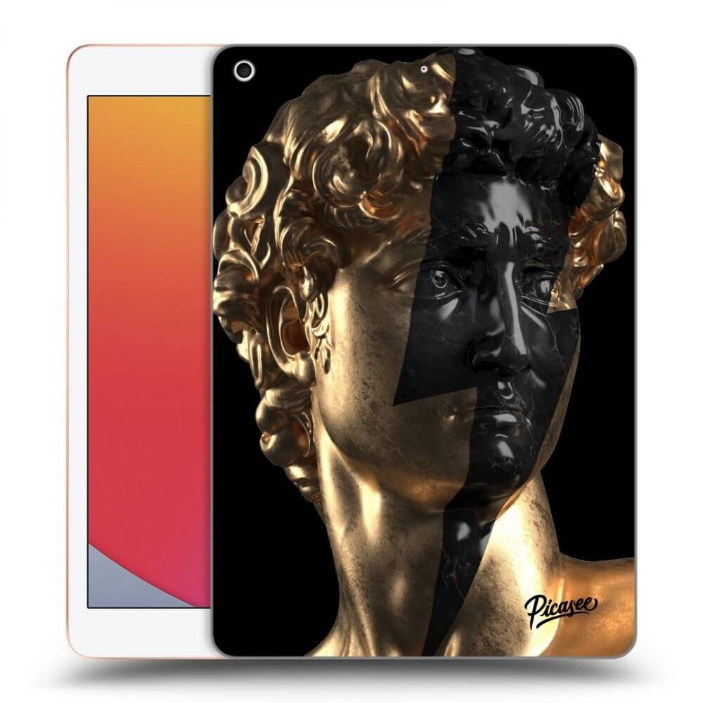 Picasee Schwarze Silikonhülle für Apple iPad 10.2" 2020 (8. gen) - Wildfire - Gold