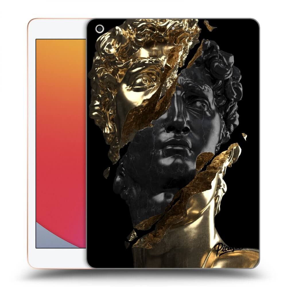 Picasee Schwarze Silikonhülle für Apple iPad 10.2" 2020 (8. gen) - Gold - Black