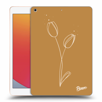 Picasee transparente Silikonhülle für Apple iPad 10.2" 2020 (8. gen) - Tulips