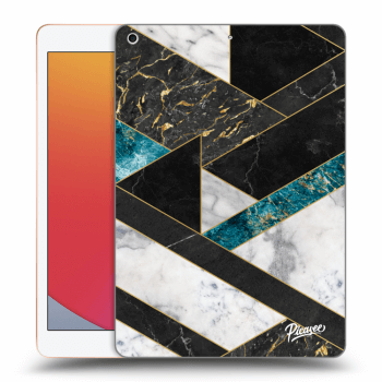 Picasee transparente Silikonhülle für Apple iPad 10.2" 2020 (8. gen) - Dark geometry
