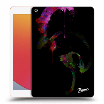 Picasee transparente Silikonhülle für Apple iPad 10.2" 2020 (8. gen) - Peony black