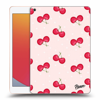 Picasee transparente Silikonhülle für Apple iPad 10.2" 2020 (8. gen) - Cherries