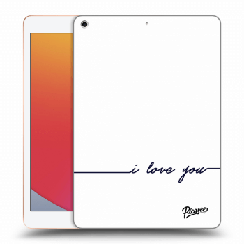 Picasee transparente Silikonhülle für Apple iPad 10.2" 2020 (8. gen) - I love you