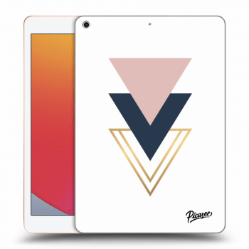 Picasee transparente Silikonhülle für Apple iPad 10.2" 2020 (8. gen) - Triangles