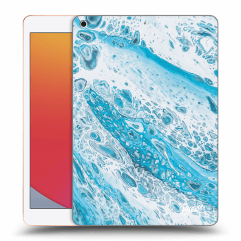 Picasee transparente Silikonhülle für Apple iPad 10.2" 2020 (8. gen) - Blue liquid