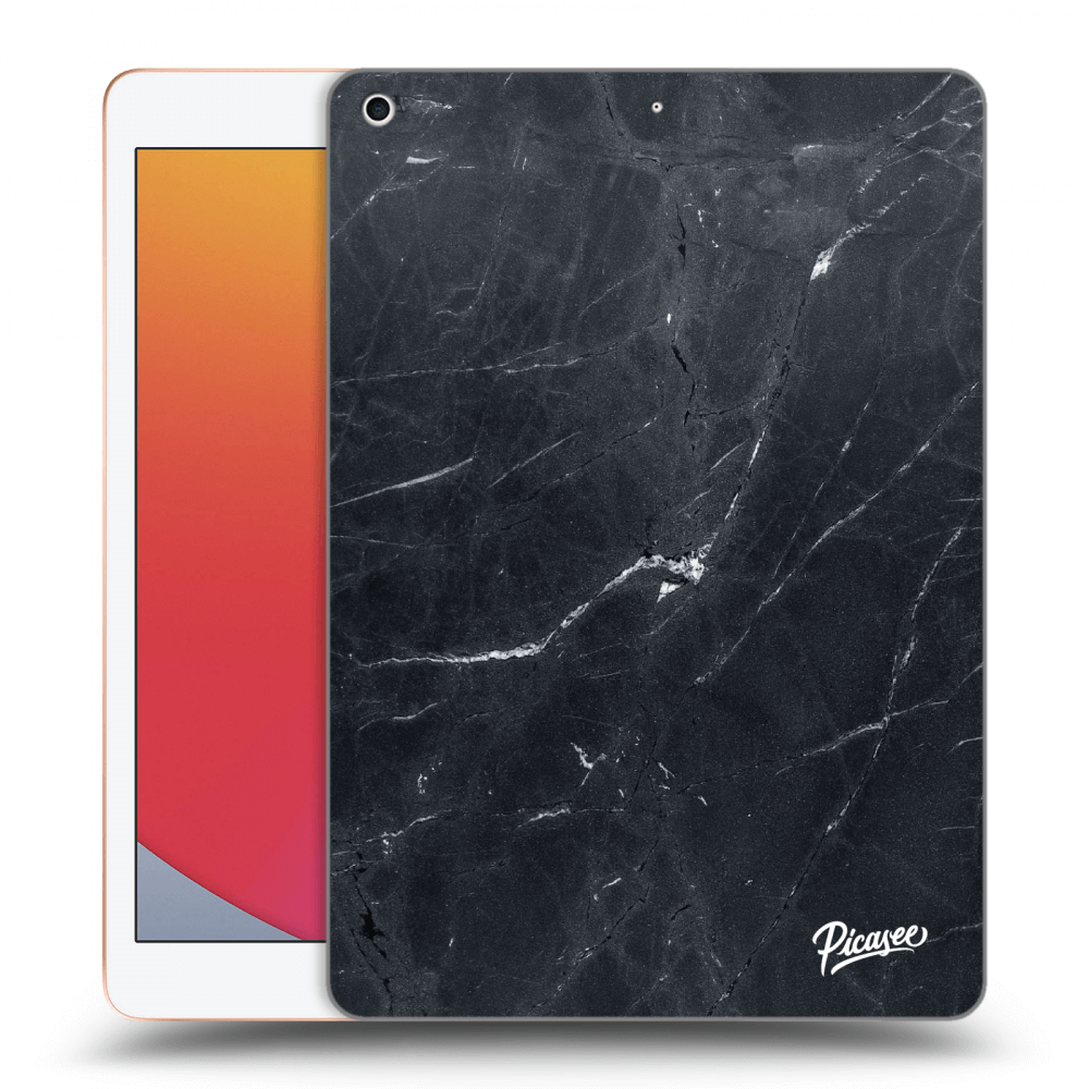 Picasee transparente Silikonhülle für Apple iPad 10.2" 2020 (8. gen) - Black marble