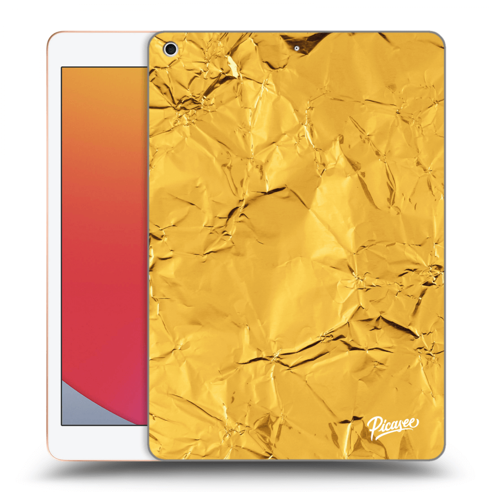 Picasee Schwarze Silikonhülle für Apple iPad 10.2" 2020 (8. gen) - Gold