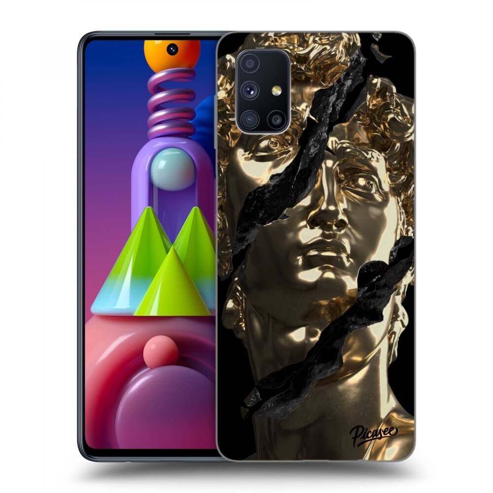 Picasee Samsung Galaxy M51 M515F Hülle - Schwarzes Silikon - Golder