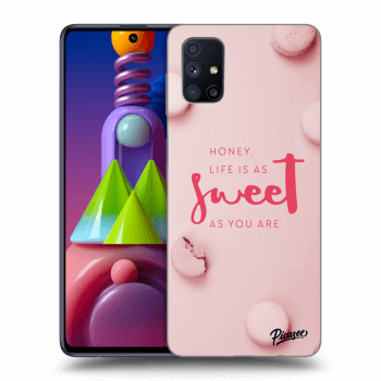 Picasee Samsung Galaxy M51 M515F Hülle - Schwarzes Silikon - Life is as sweet as you are