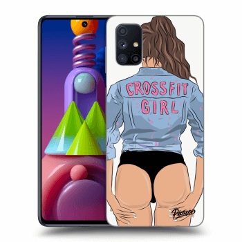 Picasee Samsung Galaxy M51 M515F Hülle - Transparentes Silikon - Crossfit girl - nickynellow