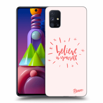 Picasee Samsung Galaxy M51 M515F Hülle - Schwarzes Silikon - Believe in yourself