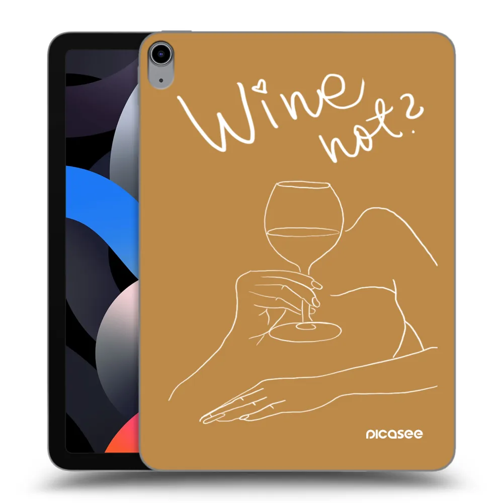 Picasee transparente Silikonhülle für Apple iPad Air 4 10.9" 2020 - Wine not