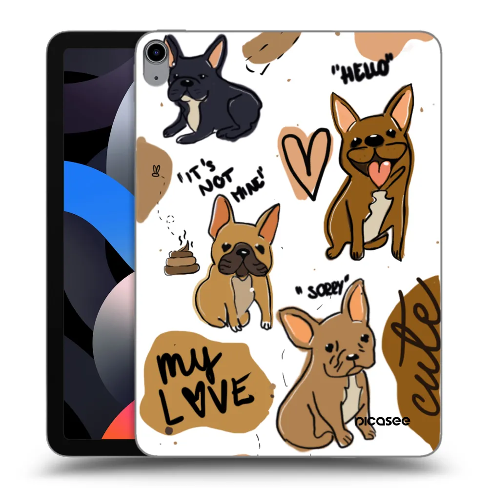 Picasee transparente Silikonhülle für Apple iPad Air 4 10.9" 2020 - Frenchies