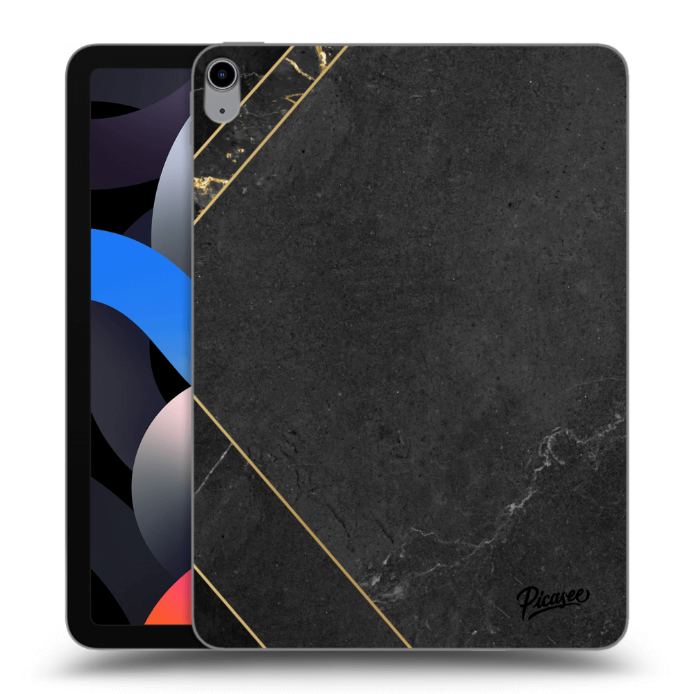 Picasee Schwarze Silikonhülle für Apple iPad Air 4 10.9" 2020 - Black tile