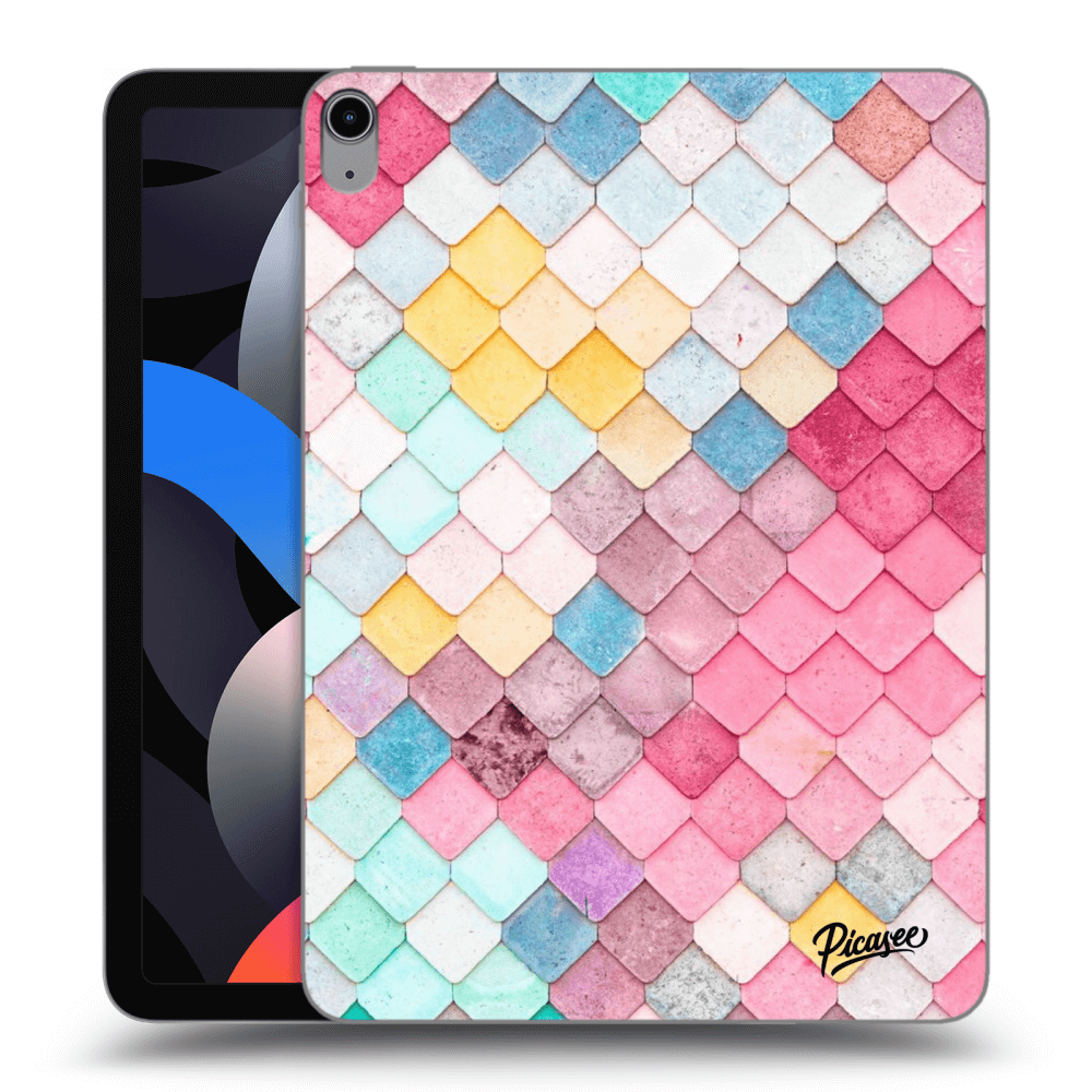 Picasee Schwarze Silikonhülle für Apple iPad Air 4 10.9" 2020 - Colorful roof