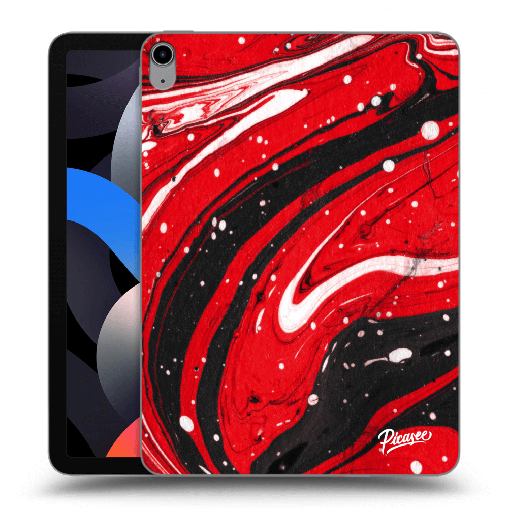Picasee transparente Silikonhülle für Apple iPad Air 4 10.9" 2020 - Red black
