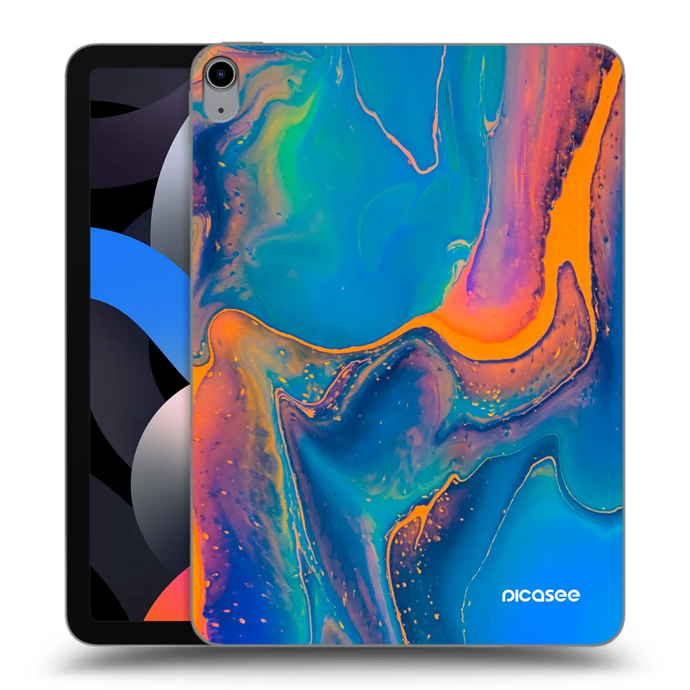 Picasee transparente Silikonhülle für Apple iPad Air 4 10.9" 2020 - Rainbow