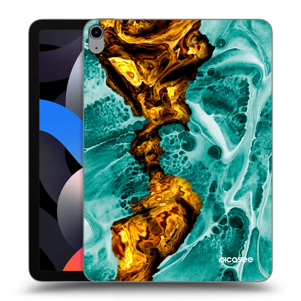 Picasee transparente Silikonhülle für Apple iPad Air 4 10.9" 2020 - Goldsky