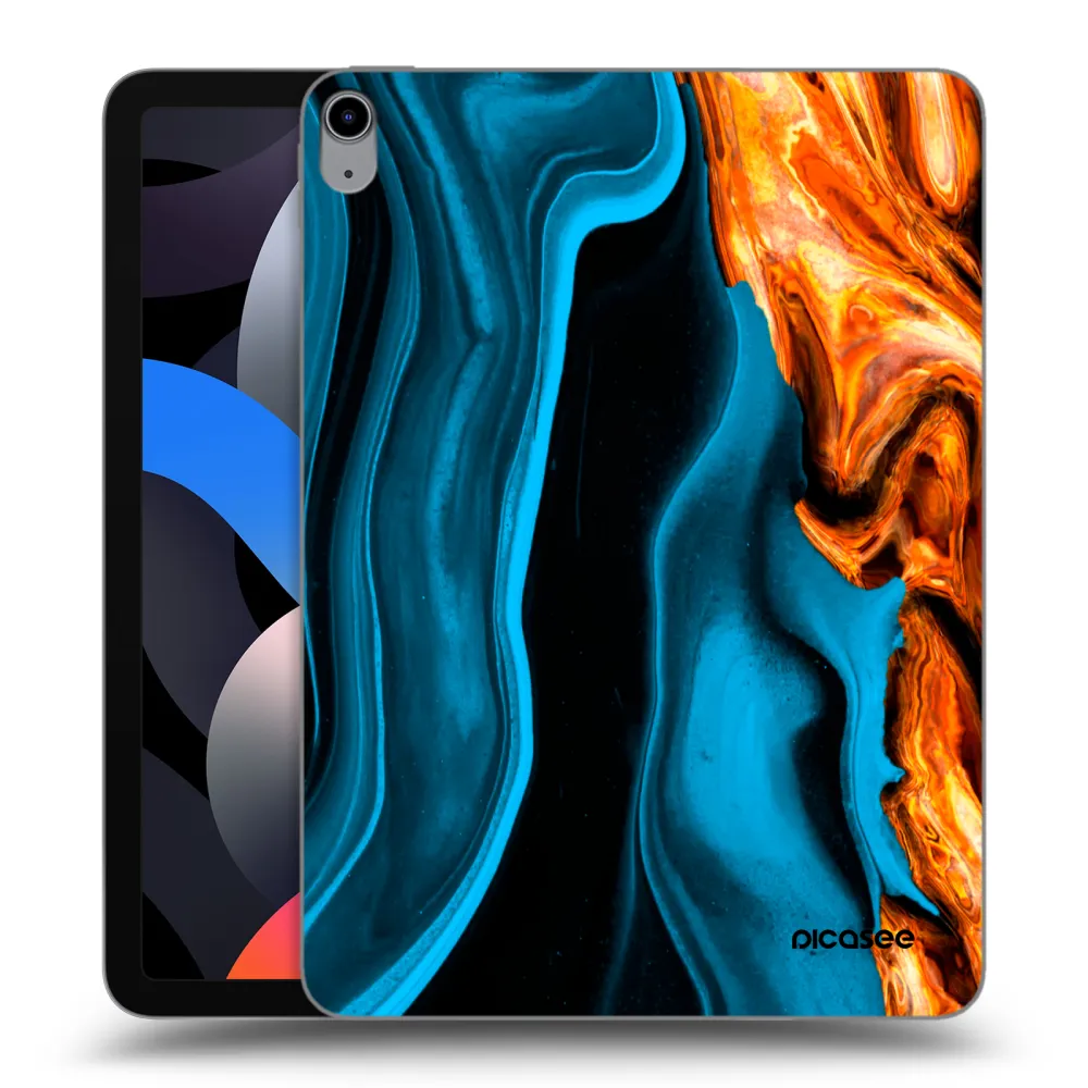 Picasee transparente Silikonhülle für Apple iPad Air 4 10.9" 2020 - Gold blue