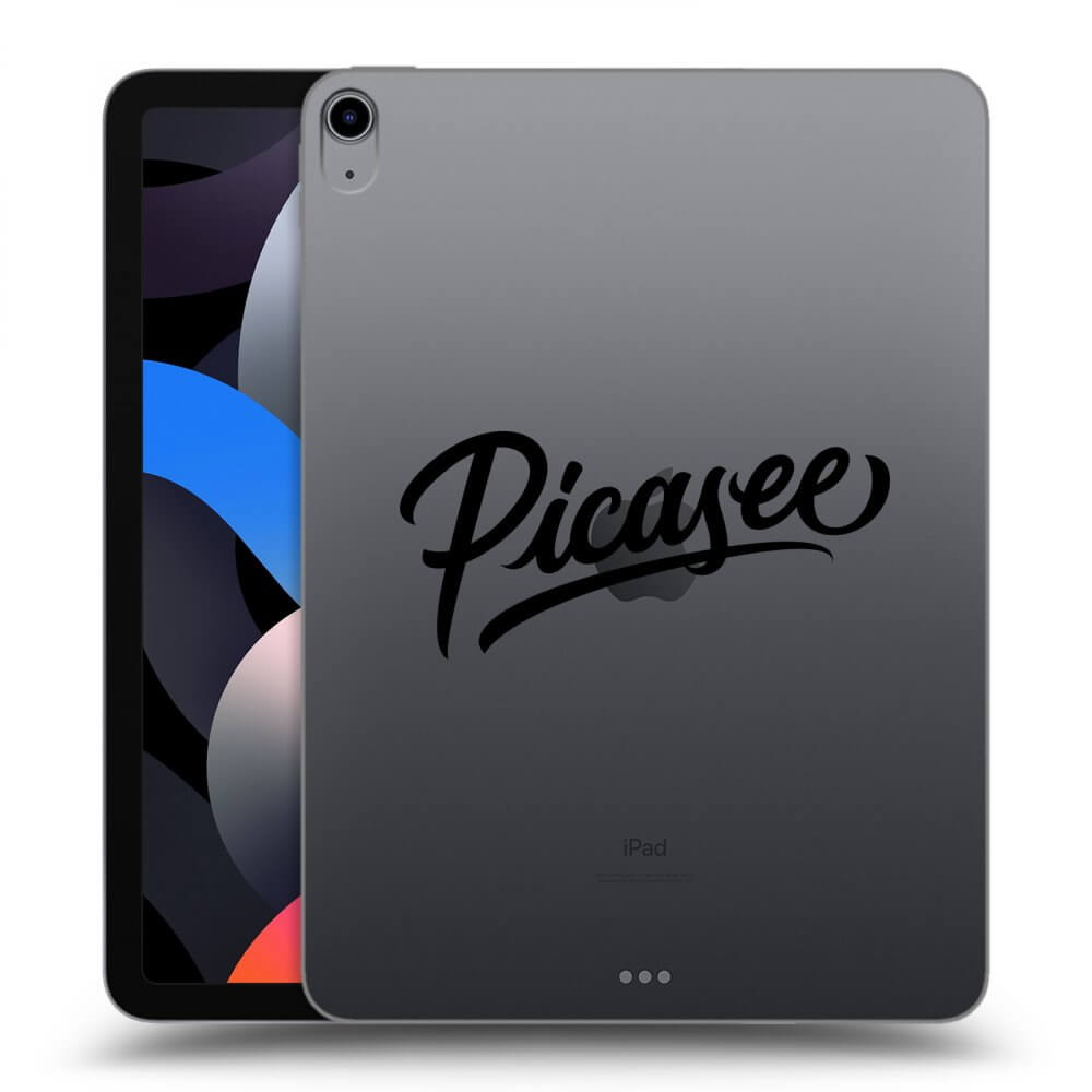 Picasee transparente Silikonhülle für Apple iPad Air 4 10.9" 2020 - Picasee - old logo - black