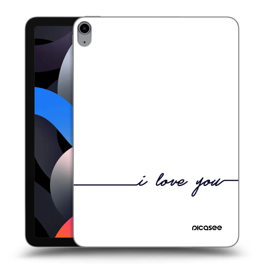 Picasee transparente Silikonhülle für Apple iPad Air 4 10.9" 2020 - Ich liebe dich