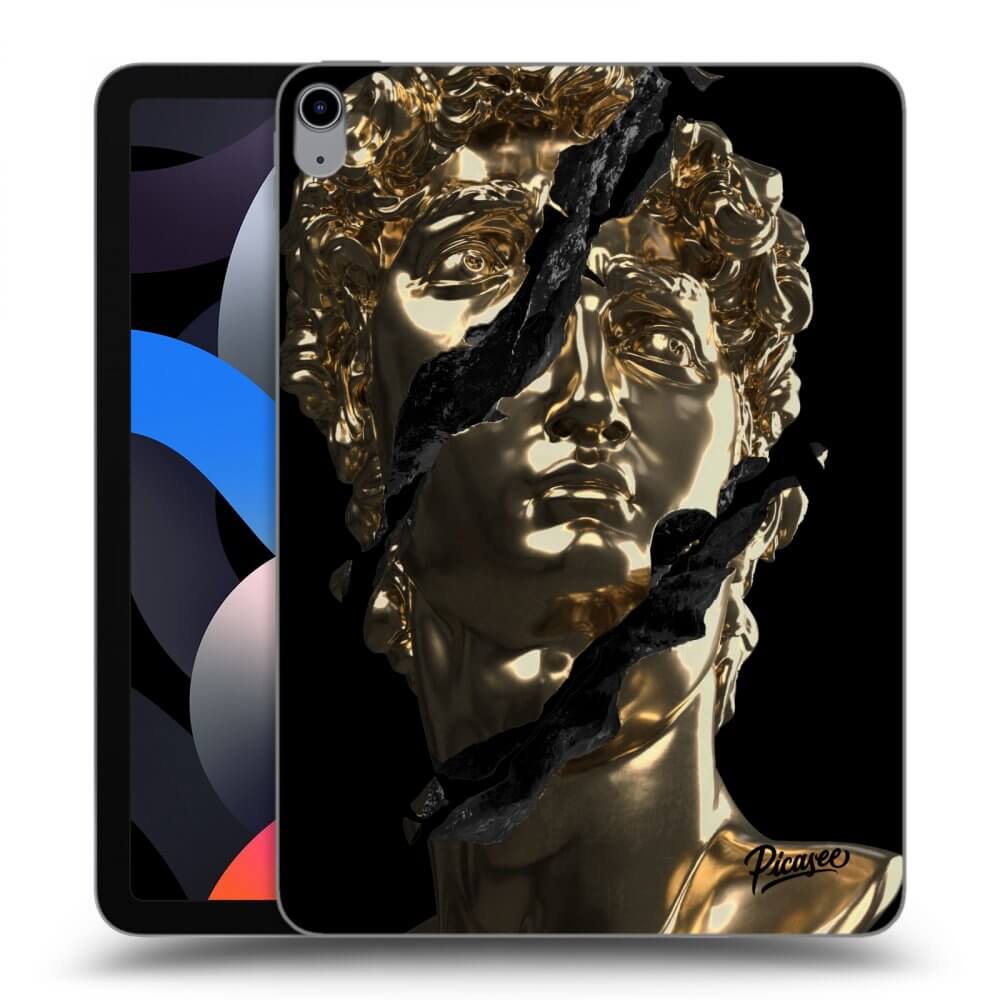 Picasee Schwarze Silikonhülle für Apple iPad Air 4 10.9" 2020 - Golder