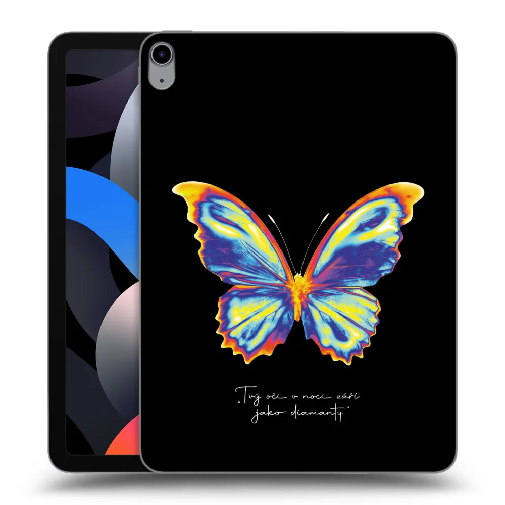 Picasee transparente Silikonhülle für Apple iPad Air 4 10.9" 2020 - Diamanty Black