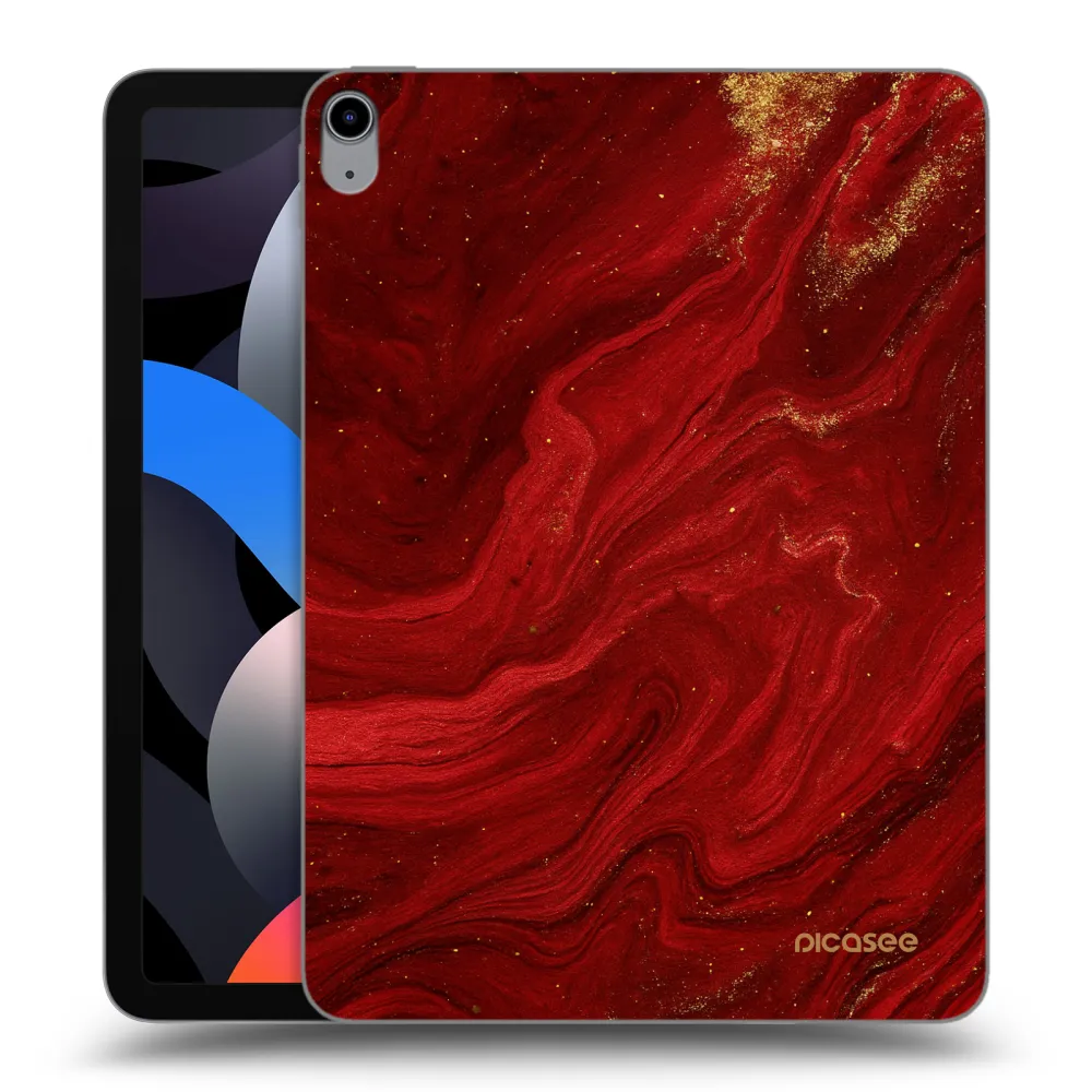 Picasee transparente Silikonhülle für Apple iPad Air 4 10.9" 2020 - Red