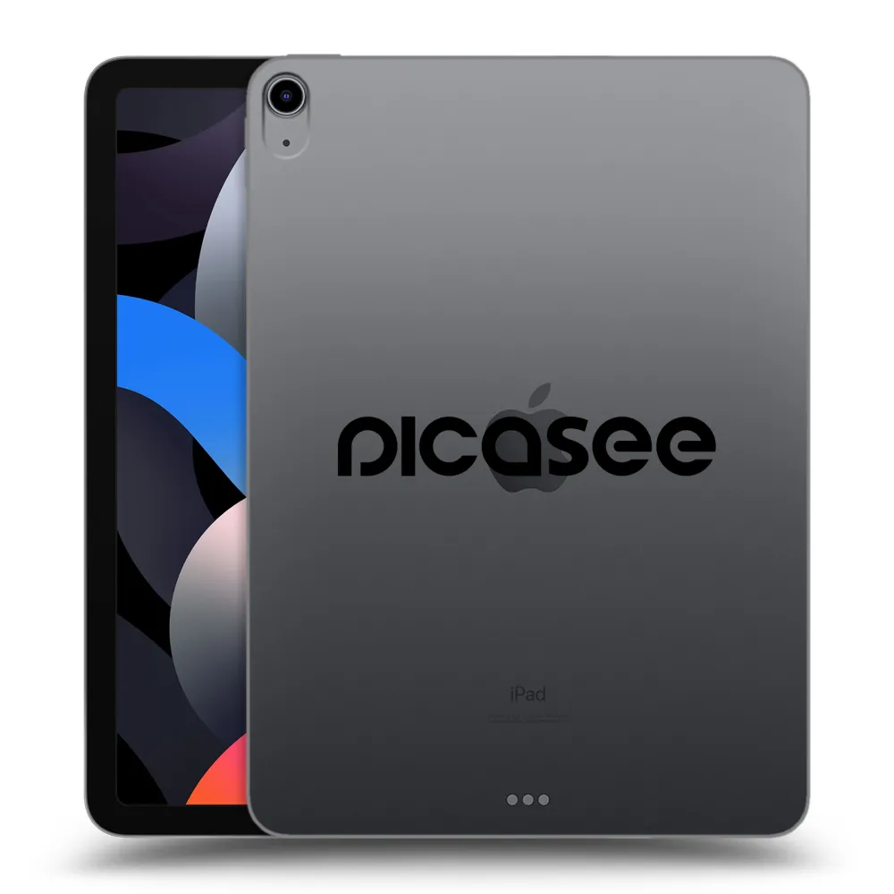 Picasee transparente Silikonhülle für Apple iPad Air 4 10.9" 2020 - Picasee - new logo - black