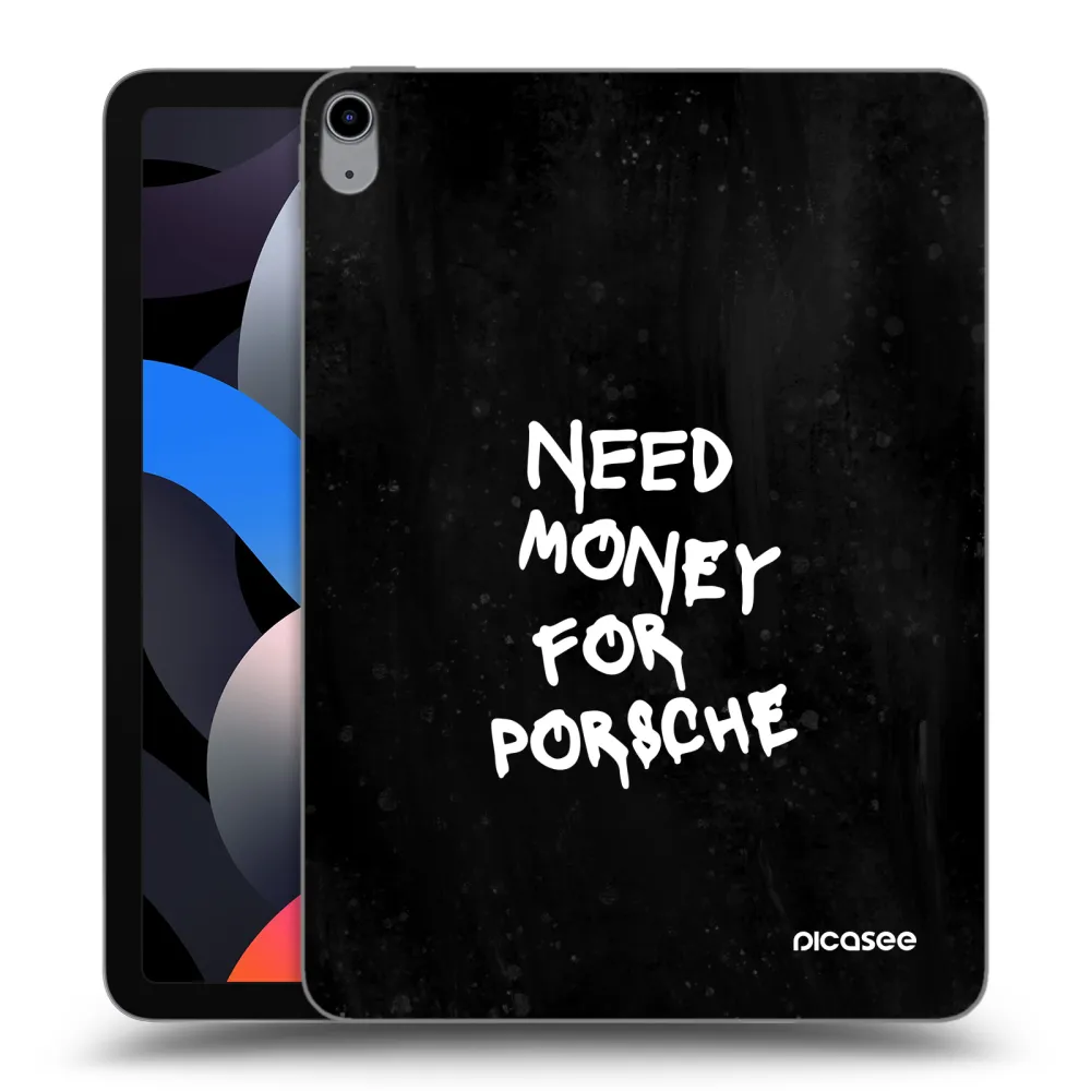 Picasee transparente Silikonhülle für Apple iPad Air 4 10.9" 2020 - Black Dollar