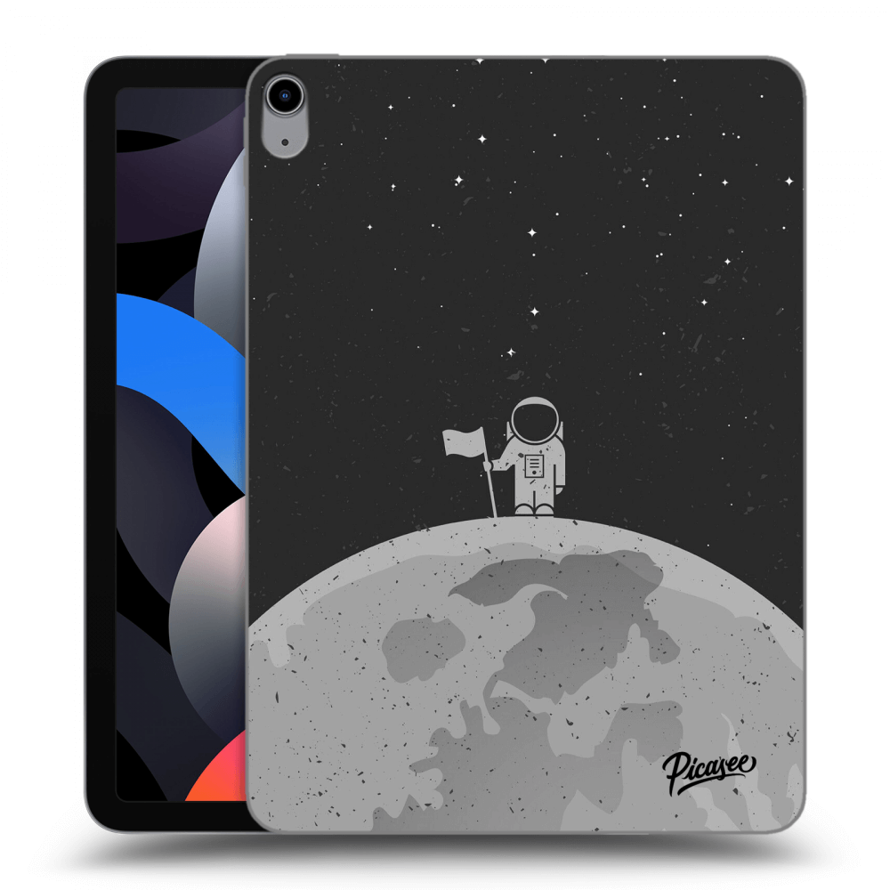 Picasee Schwarze Silikonhülle für Apple iPad Air 4 10.9" 2020 - Astronaut