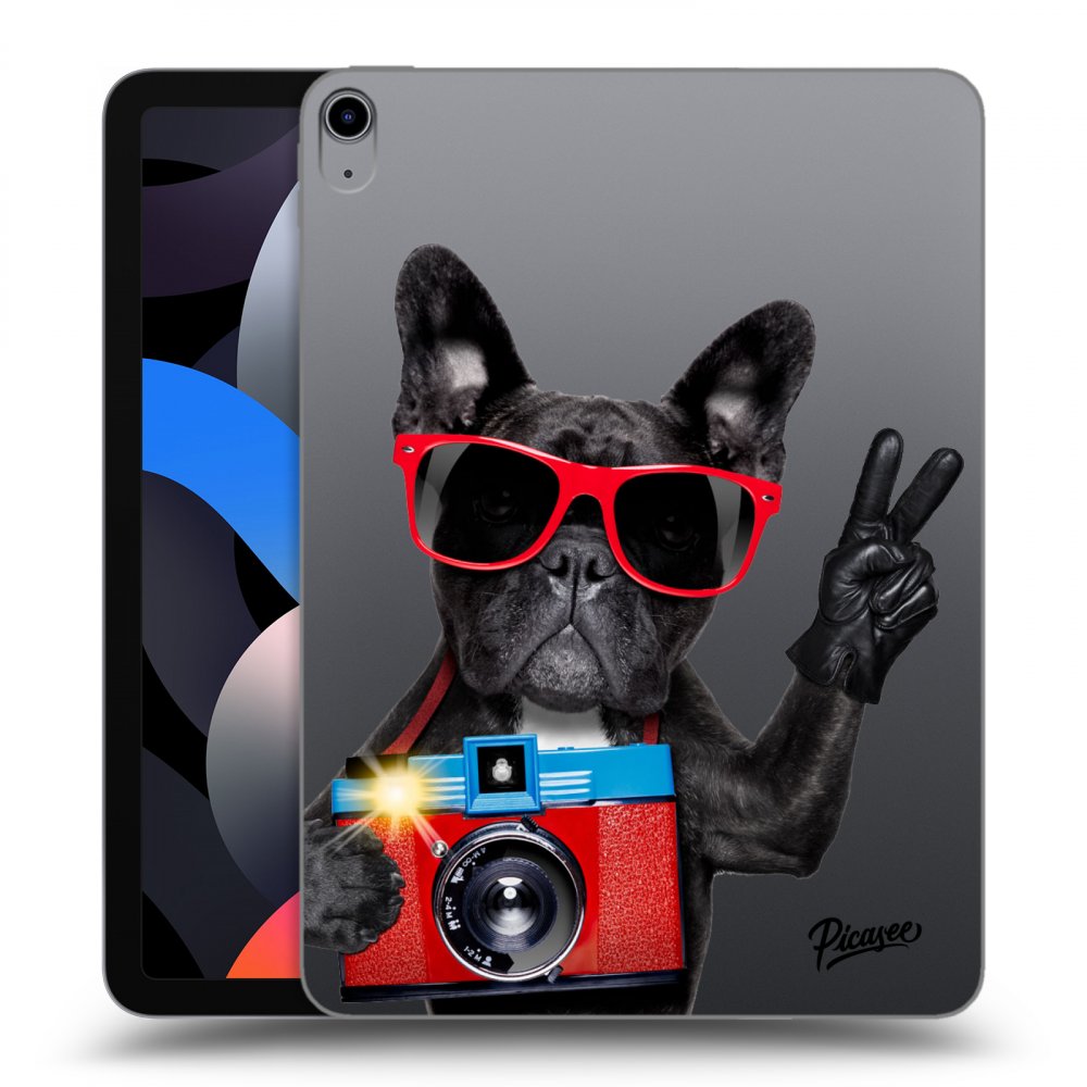 Picasee transparente Silikonhülle für Apple iPad Air 4 10.9" 2020 - French Bulldog